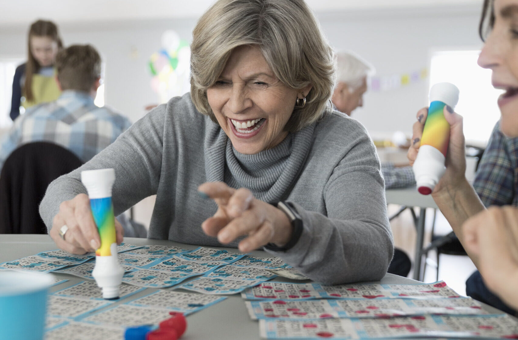 Woman playing Bingo